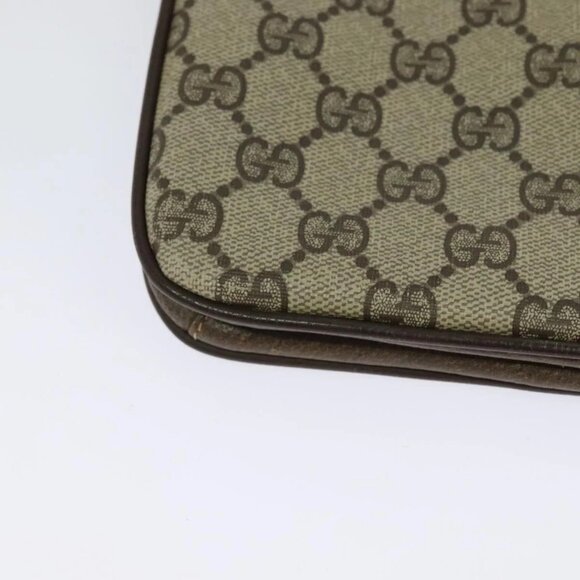 GUCCI GG Supreme Shoulder Bag PVC Beige Gold Auth th6212 - Picture 5 of 16